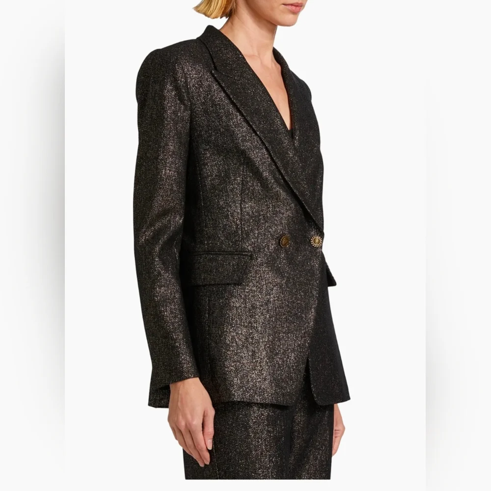 NWT L Kobi Halperin Metallic Blazer Jacket - Picture 5 of 8